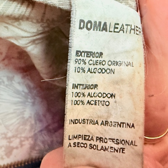 DOMA Bomber Jacket Genuine Leather XS Black - Picture 4 of 5